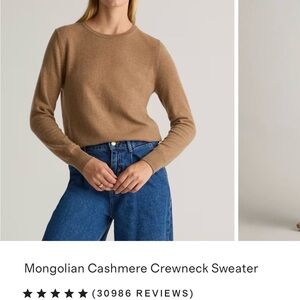 Quince Camel Crewneck Cashmere Sweater